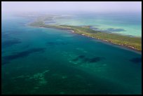 Aerial view of reef and Elliott Key. Biscayne National Park ( color)