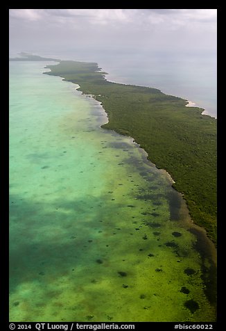 Aerial view of Biscayne Bay and Elliott Key. Biscayne National Park (color)