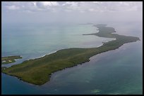 Aerial view of barrier island keys. Biscayne National Park ( color)