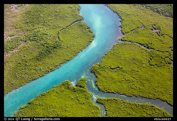Aerial view of Hurricane Creek. Biscayne National Park, Florida, USA.