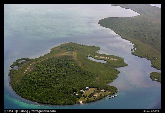 Aerial view of Adams Key. Biscayne National Park (color)