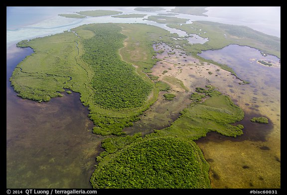 Aerial view of Totten Key and Jones Lagoon. Biscayne National Park, Florida, USA.