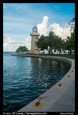 Harbor and lighthouse, Boca Chita Key. Biscayne National Park (color)