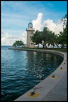 Harbor and lighthouse, Boca Chita Key. Biscayne National Park, Florida, USA.