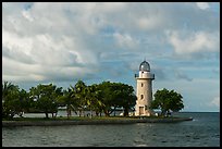 Trees and lighthouse, Boca Chita Key. Biscayne National Park ( color)