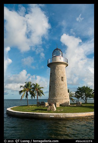 Lighthouse and cannon, Boca Chita Key. Biscayne National Park (color)