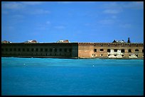 Fort Jefferson seen from ocean. Dry Tortugas National Park, Florida, USA.