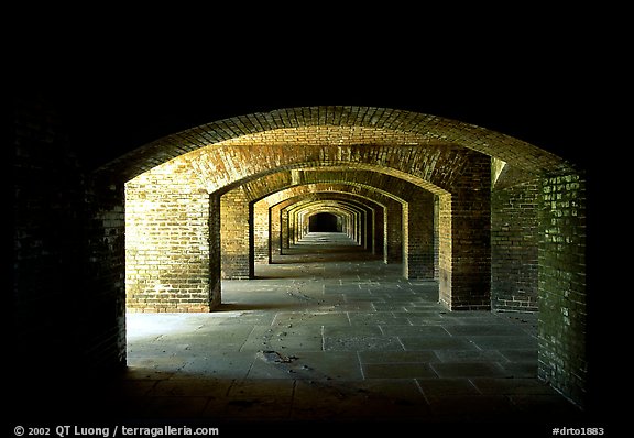 Arches in Fort Jefferson. Dry Tortugas  National Park