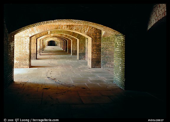 Gunroom in Fort Jefferson. Dry Tortugas National Park, Florida, USA.