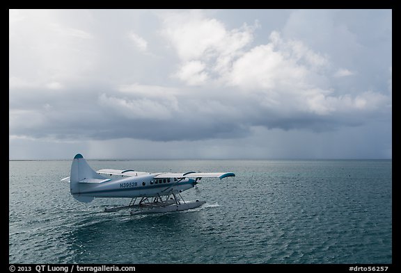 Seaplane and ocean. Dry Tortugas National Park, Florida, USA.
