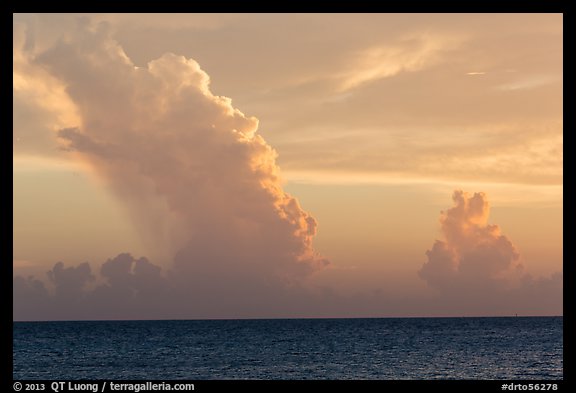 Tropical clouds at sunset. Dry Tortugas National Park (color)