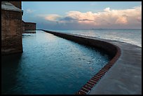 Seawall at sunrise. Dry Tortugas National Park ( color)