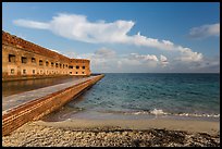 North Beach and Fort Jefferson, early morning. Dry Tortugas National Park ( color)