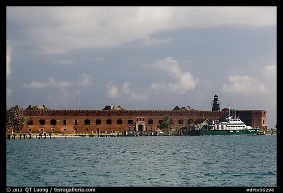 Fort Jefferson from water. Dry Tortugas National Park, Florida, USA.
