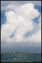 Loggerhead key and lighthouse and tropical cloud. Dry Tortugas National Park ( color)