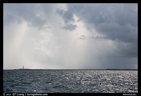 Loggerhead and Garden Key under approaching tropical storm. Dry Tortugas National Park (color)