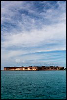 Fort Jefferson and cloud above Gulf waters. Dry Tortugas National Park ( color)