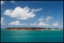 Fort Jefferson and Garden Key from the West. Dry Tortugas National Park ( color)