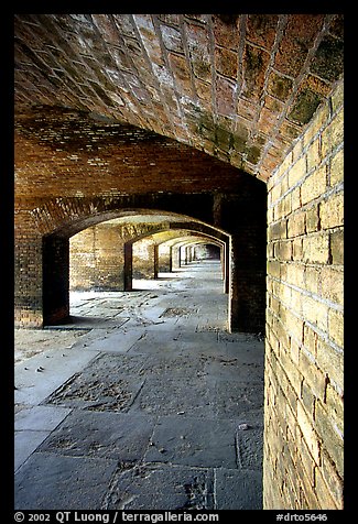 Casemate on the first floor of Fort Jefferson. Dry Tortugas National Park (color)