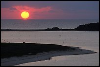 Sunrise over Long Key and Atlantic Ocean. Dry Tortugas National Park, Florida, USA. (color)
