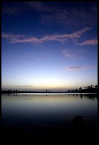 Sky and Pine Glades Lake, dusk. Everglades National Park, Florida, USA.