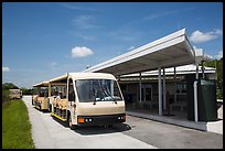 Tram and visitor center, Shark Valley. Everglades National Park, Florida, USA.