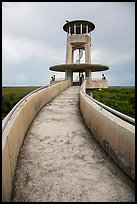 Observation tower and visitors, Shark Valley. Everglades National Park ( color)