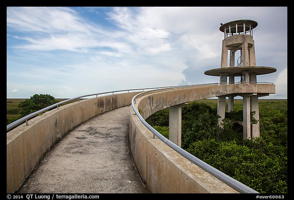Shark Valley observation tower. Everglades National Park, Florida, USA.