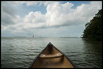 Canoe pointing to Florida Bay. Everglades National Park ( color)