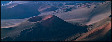 Volcanic landforms with cinder cones. Haleakala National Park (Panoramic color)