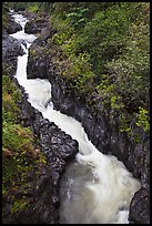 Pipiwai Stream in Oheo Gulch. Haleakala National Park, Hawaii, USA. (color)
