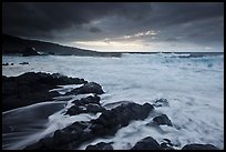Storm and surf, Kipahulu. Haleakala National Park, Hawaii, USA. (color)