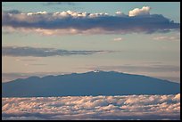 Mauna Kea and clouds at sunrise. Haleakala National Park ( color)