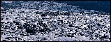 Slope covered with hardened lava flow. Hawaii Volcanoes National Park (Panoramic color)