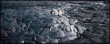 Recently hardened lava flow. Hawaii Volcanoes National Park (Panoramic color)