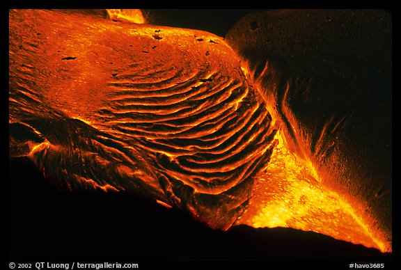 Close-up of molten lava. Hawaii Volcanoes National Park (color)