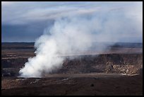 Sulfur dioxide plume shooting from vent, Halemaumau crater. Hawaii Volcanoes National Park ( color)