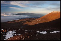 Mauna Loa from Mauna Kea summit. Hawaii Volcanoes National Park ( color)