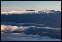 Snow on Mauna Loa summit. Hawaii Volcanoes National Park ( color)