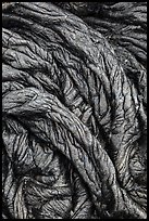 Recently hardened pahoehoe lava. Hawaii Volcanoes National Park ( color)