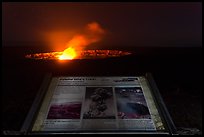 Interpretive sign, Halemaumau crater. Hawaii Volcanoes National Park ( color)
