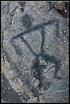 Close-up of anthropomorph petroglyph. Hawaii Volcanoes National Park ( color)