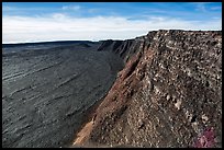Mokuaweoweo caldera and Mauna Loa true summit. Hawaii Volcanoes National Park ( color)