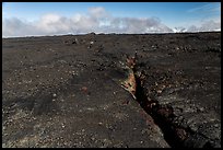 Lava fissure, Mauna Loa North Pit. Hawaii Volcanoes National Park ( color)