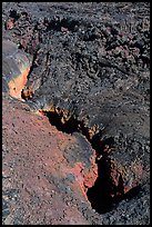 Colorful lava fissure, Mauna Loa. Hawaii Volcanoes National Park ( color)