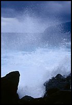 Crashing wave, Siu Point, Tau Island. National Park of American Samoa ( color)
