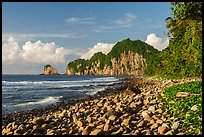 Pola Island from Tuafanua Beach, late afternoon. National Park of American Samoa ( color)