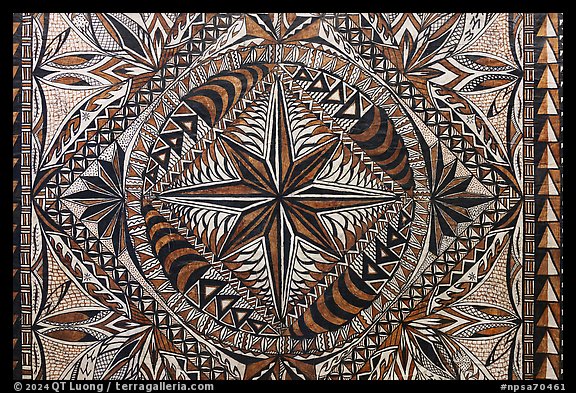 Textile art with Samoan motif, Visitor Center. National Park of American Samoa