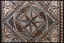 Textile art with Samoan motif, Visitor Center. National Park of American Samoa ( color)