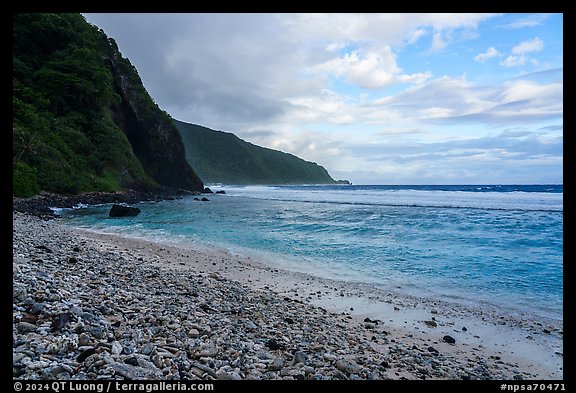 Coral rubble at east end of Ofu Beach. National Park of American Samoa (color)